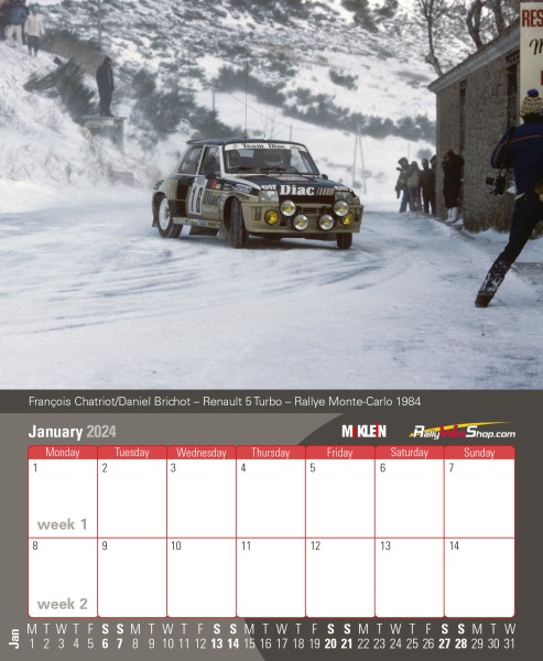 2024 Desktop Rally Kalender - History meets the Present  Kalender 